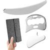 GOEDCH Gua Sha acciaio inossidabile: 3 in 1 acciaio inox raschietto muscolare con custodia in feltro, strumenti per il corpo Guasha per gambe, schiena, viso, rilassamento muscolare del collo e