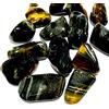 Generico ALCHIMIA- Pietra burattata 1pc. Occhio di falco cm.2-3 + molla spirale metallo omaggio per poter creare un ciondolo da indossare cristalloterapia