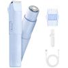 Rizeola Rasoio Elettrico Donna, Rifinitore 3 in 1 per Viso e Zone Intime, per Gambe, Braccia, Ascelle e Zona Bikini, Ricaricabile USB, Cavo Incluso, Adatto a Pelli Sensibili (Blu)