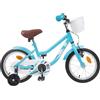 TEKGHUT Bicicletta da 12 pollici, telaio in acciaio, rosa chiaro