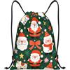 Zelinge Sacca sportiva con coulisse, Carino Natale Rosso Verde, S (14 x | Borsa a tracolla per sport, nuoto, yoga