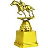 Toyvian Coppa Equestre Dorata in Plastica da 7 Pollici per Cerimonie | Base Stabile, Finitura Raffinata, per Premiazioni Atletiche e Competizioni di Club Giovanili