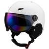 Harilla Casco con Visiera a Specchio Imbottito | di Regolazione Posteriore, Resistente Agli Urti, Casco con Paraorecchie, per Snowboard, Adulti, Snowboarder
