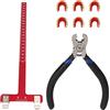 Alomejor Pinze per Nocking Points con Righello a T, Kit Utensili | Alluminio leggero, Installazione rapida, Utilizzo versatile, Misurazione precisa