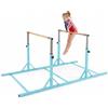KOMFOTTEU Barra da Ginnastica Altezza Regolabile a 13 Livelli(84,5-144,5cm) | Parallele Ginnastica Artistica, Struttura Metallica Stabile, Interno & Esterno, Portata fino a 160 kg, per Bambini da 3+ Anni