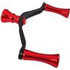 Nutup Manico doppio in fibra di carbonio per Daiwa per tatula Fuego per caldia - Manico per mulinello da pesca in lega di alluminio CNC, passo 90 mm, parte di aggiornamento nero rosso oro