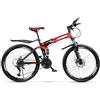 ASDF Mountain Bike Adulto 26 Pollici Freno A Doppio Disco Freno Studente Adulto Bicicletta Bicicletta Assalto Bicicletta Pieghevole Veicolo (Red, 26 Inches)
