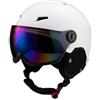 TISHITA Casco con Visiera a Specchio Sicuro | Regolabile, Casco da Marchio Visiera, per Sport Invernali