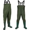 Peviasot Salopette con stivali, pantaloni da pesca impermeabili da uomo, in nylon 70D, PVC, pantaloni da laghetto, pantaloni in gomma antiscivolo per pesca, laghetto, giardino, fattoria, cantiere, M