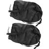 OSALADI 2 Pezzi Sacco di Compressione per Zaino da Viaggio, Nero Oxford | Pieghevole e Leggero, Maniglia Resistente, per Sacco a Pelo e Materassino, Uso Trekking