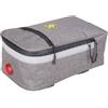 Generic Borsa Sottosella Posteriore per Bici con Scomparto Richiudibile in Tessuto Poliestere con Fascia Riflettente Adatta per Ciclisti E Uso Quotidiano, Grigio, Grigio Con Strisce Riflettenti