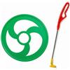 Xgdsnly Cerchio con Bastone di Spinta Leggero Giocattolo di Plastica con Cerchio e Asta Gioco All'aperto per Bambini