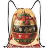 Zelinge Zaino con coulisse Sackpack Gym Sackpack, Cartone animato Natale | Borsa da nuoto per spiaggia