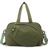 PETSOLA Borsa Duffel in Nylon Organizzata | Resistente All'usura, Borsa da con Tracolla Regolabile, Borsone da con Tracolla, per Palestra, Verde Militare