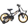 TEKGHUT Bicicletta da 12 pollici, telaio in acciaio arancione e nero