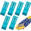 Générique Clip Alettone Da Surf Robusta e Versatile | 6 Pezzi Accessori Pinze Aletta Surf Forniture Sci Nautico Antiruggine Adulti Appassionati Principianti