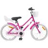 TEKGHUT Bicicletta da 12 pollici, telaio in acciaio, lilla