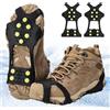 Lowats Punte per scarpe invernali, scarpe con punta antiscivolo, per scarpe da neve e ghiaccio, antiscivolo, con punta a 10 denti, per grödle, trekking, jogging in inverno, donna e uomo (M)