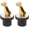 VOSAREA 2 Pezzi Tappo di Scarico in Ottone e Gomma 3/4 Oro | Tenuta, Resistente alla Corrosione, Montaggio Facile, Clip Guarnizione in Gomma
