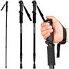 KRUMAD Bastoni da trekking in alluminio per nordic walking telescopici regolabili 64 - 134 cm, bastoncini da trekking leggeri per uomo e donna