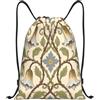 Zelinge Zaino con coulisse Borse Sport Palestra Sackpack, Blu Oro Marrone | Borsa a tracolla per yoga, danza, viaggio