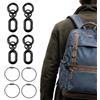 Generico Clip Antifurto per Cerniere 8 Pezzi Piccoli Moschettoni Antifurto in Lega | clip cerniere da viaggio per auto camper trekking borsa outdoor scuola valigia bagagli zaino