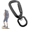 Generico 4KN Swivel Locking Carabiner Clip Anti-Slip Buckle | Heavy Duty Attachment Hook for Camping, Hiking, Backpacking, Hammocks, Gym, Fishing & Travel Gear