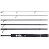 Kisangel Canna da Pesca Corta da Spinning in Carbonio 6 Sezioni | Azione Rapida Ml, 7 Anelli Guida e Porta Mulinello Robusto, per Mare e Acqua Dolci