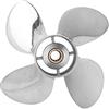 QASULER Elica fuoribordo Marina for Barche a 4 Pale in Acciaio Inossidabile 13 x 19 Pollici Passo Destro, for, Motore 50-130 HP