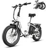 WILDEWAYEBIKE Bicicletta elettrica pieghevole per adulti, FW11 Pro, motore da 250 W, batteria da 35 Ah, autonomia da 100 a 160 km, pneumatico grasso da 20 x 3,0, freni a disco idraulici, bici