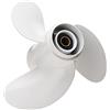QASULER 6G1-45943-00-EL per Elica for Barca 8 1/2 X 7 1/2 in Lega | di alluminio, for , motore fuoribordo 6-8HP Bianco 7 denti scanalati 3 pale