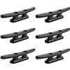 Asyduey 6 Pezzi Nero Boat Cleat Kayak Cleat Boat Dock Cleat Kayak Canoe Cleat Tacchetti nel Nylon da 4 Pollici per Accessori di Ormeggio per Barche