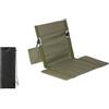 KiBcsLic Poltrona Reclinabile con Tasca Laterale, Verde, Alluminio | Confortevole, Sedia Pieghevole con Tasca Laterale, Resistente All'usura, per Campeggio, , Campeggiatori