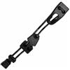 Milageto Bastoncini da Zaino Regolabile | Struttura Leggera e Compatta, Mani Libere, Gancio per Bastoncini da Trekking, Alpinismo, Escursionismo, Campeggiatori, Nero