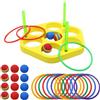 Genérico Set di lancio ad anello per piscina con palline e giocattoli divertenti | Giochi da piscina per bambini, per tutte le età, spiaggia, piscina, estate