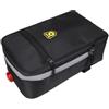 Hzoibyze Borsa per Portapacchi Semirigida, Nero, Nero Con Strisce Riflettenti | Compatta, Borsa da Bici per Portapacchi Posteriore, Imbottita, Città, Pendolari