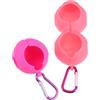 DOITOOL Silicone Porta Palline da Golf Doppio Rosa con Gancio, 2 Pezzi | Golfisti, Si Aggancia alla Sacca o Cintura, Compatto Leggero con Chiusura a Clip Colore Casuale