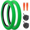 WEEROCK Pneumatici da bicicletta da 20 pollici, confezione da 2 pezzi, 20 x 2,125, pneumatici di ricambio con camere d'aria per biciclette da 20, MTB, mountain bike, BMX