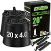 PAKCHEF 20 x 4.0 Fat Tire Tube - Heavy Duty 20 x 3.5/4.0 Ebike Tube valvola Schrader - 20 pollici camera d'aria per bicicletta elettrica E-Bike (confezione da 2)
