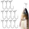 Generico Ami per Esca di di Mare Kit Jig Head da 12 Pezzi con Teste Piombate a Gambo | Ami Jig Head Resistenti per la Pesca per Esche Gamberetto, Rana, Creatura, Polpo e Pesce Gatto, Trota e