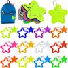 FLEXNOVA 12 ciondoli catarifrangenti per bambini, a forma di stella colorata, per regali di compleanno per bambini, regali per gli ospiti, 5, 6, 7, 8 anni, stelle luminose per zaino, zaino