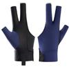 Helilyco Guanti da biliardo per mano sinistra, antiscivolo, 3 dita, in nylon traspirante, per stecca da biliardo e snooker, colore grigio, taglia unica (blu, mano sinistra)
