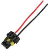 Domary Connettore Faro, Presa Femmina ABS da 2 Pezzi 12V 10A Fai da Te | Materiale Termico di Grado Industriale, Cablaggio Compatto per Uso Automobilistico, Rimorchio, Barca