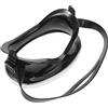 Beaupretty Maschera per immersioni subacquee con cinghia regolabile con vista anti | Costruzione in PVC e vetro temperato, per nuoto e sport acquatici, vestibilità comoda per adulti