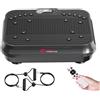 Dryfeedo Pedana Vibrante, Pedana Vibrante Dimagrante 250 Livelli, Piastra Vibrante 9 Programmi, Motore 200W, Telecomando e 2 Fasce di Resistenza, Portata 120 kg