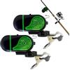 Generic Allarme di abboccata di pesce con indicatore luminoso a LED per bastoncini | 2 pezzi Smart Sensitive attrezzature con clip per la pesca notturna fiumi offshore