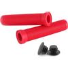 Asyduey Manopole per Bici da da 22 mm, Impugnatura Antiscivolo per Bicicletta, Impugnatura per Manubrio Ammortizzante, Tappo Terminale per Bici, Rosso