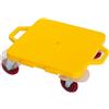 Cramer Cosom 16 Inch Plastic Instructor Scooter Board With 5 Inch Non-Marring Ultra Glide Casters and Safety Guards, Yellow