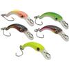 WNXGNHO Confezione da 5 Esche vibranti per pesciolini curvi con Esche | Crankbait galleggianti con generatore rumore mirato a trote Crappie e altri pesci popolari