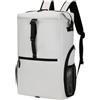 Lljsszr Zaino da namento con Tasche Laterali Ventilato Borsa da Tennis con Scomparto Scarpe Regolabile Borsa Badminton per Atleti, Pendolarismo, Bianco